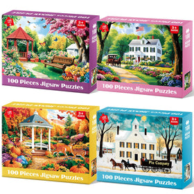 Bractowa spring scene puzzle promotes calm focus and family bonding