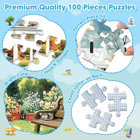 Bractowa winter scene puzzle invites mindful, quiet puzzle time