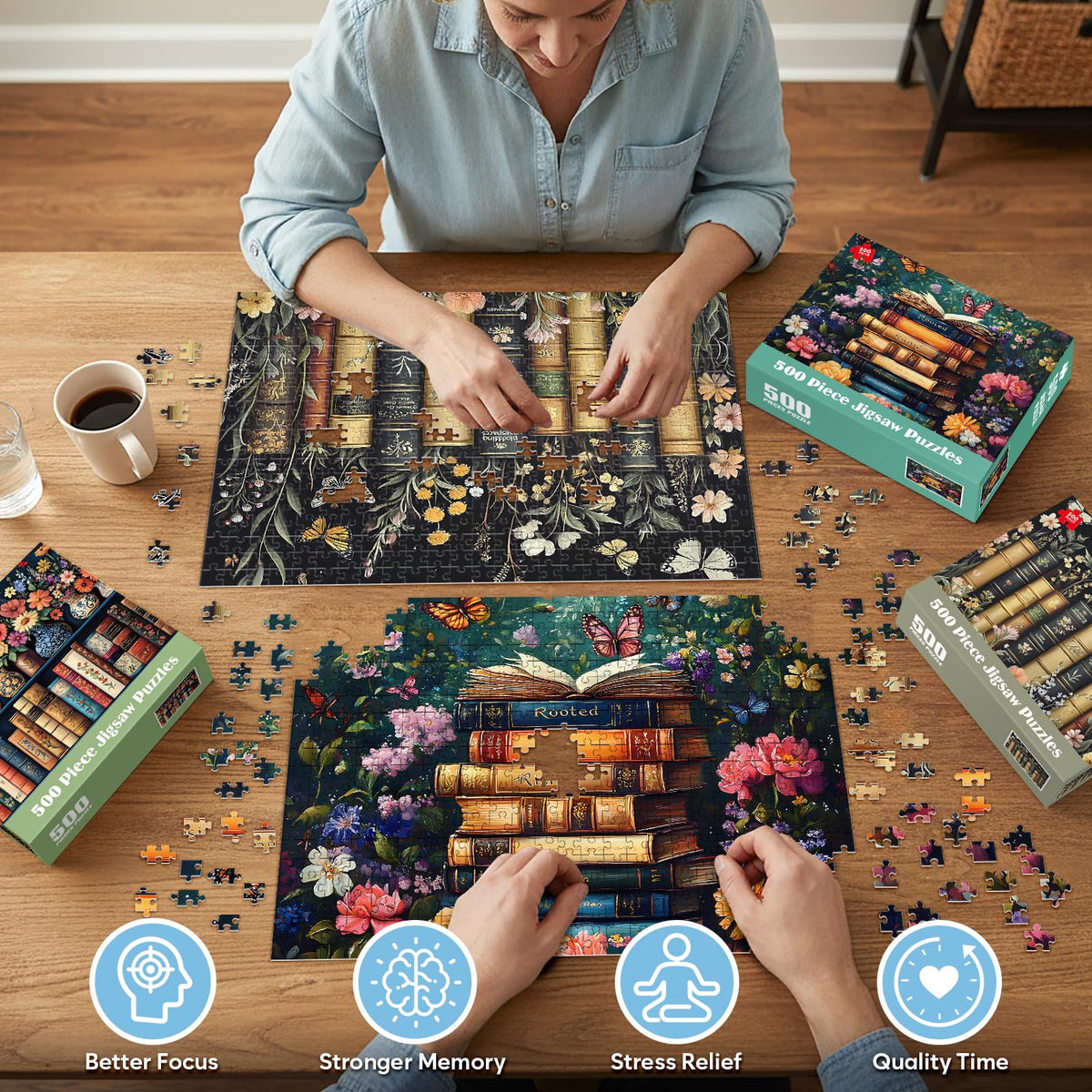 Bractowa gift-packaging-ready puzzles, perfect for gifting book lovers