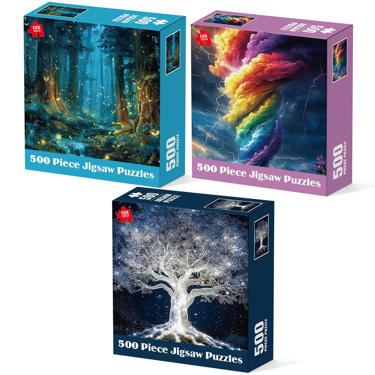 Bractowa glowing Tree of Life puzzle with luminous forest details for immersive puzzling