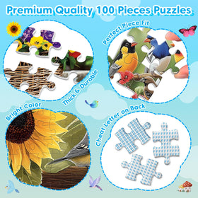 Bractowa Hummingbirds puzzle: interlocking pieces with sturdy cardboard