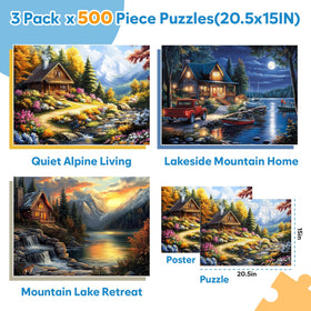 Bractowa night sky 500-piece puzzle featuring twinkling stars for calming evenings.