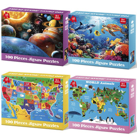 Bractowa Ocean puzzle 100-piece scene boosts focus and fine motor skills for kids.