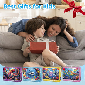 Bractowa Coral Reef puzzle scene stimulates exploration of underwater life.