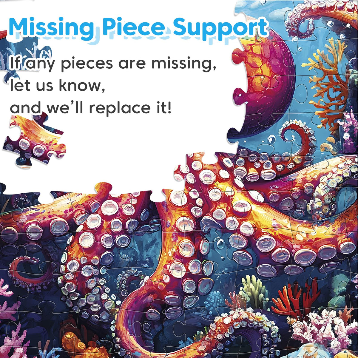 Bractowa Ocean Family puzzle scene with back guides aids easy assembly.