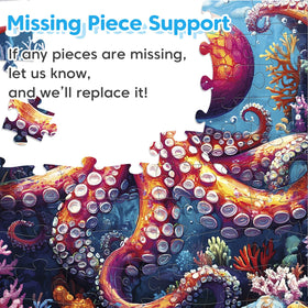 Bractowa Ocean Family puzzle scene with back guides aids easy assembly.