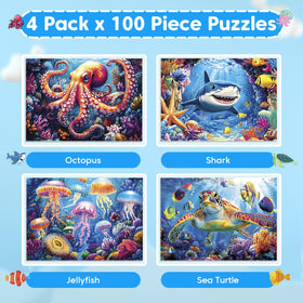 Bractowa Ocean Jellyfish puzzle enhances focus and fine motor skills.