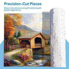 Bractowa 500-piece puzzle pieces fit tightly for satisfying repeated assembly.