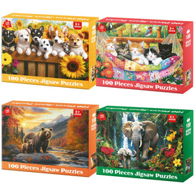Bractowa Puppies and Sunflowers puzzle, ideal for family bonding.