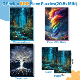 Bractowa Rainbow Tornado puzzle showcasing vibrant colors for family puzzles