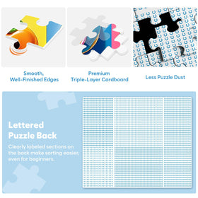 Bractowa recycled cardboard puzzle: sturdy 500-piece set with clean interlocks.