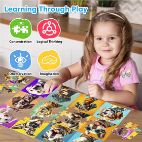 Bractowa recycled-cardboard puzzle showcases durable, safe materials for young puzzlers.
