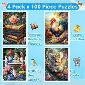 Bractowa Rooster & Hen puzzle: bold colors for engaging solo or group play.