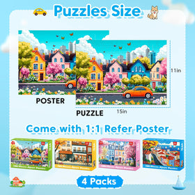 Bractowa Sakura Street puzzle, vibrant imagery that invites focused play