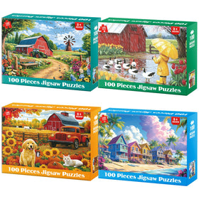 Bractowa Spring Farm puzzle with vibrant colors for family puzzle time