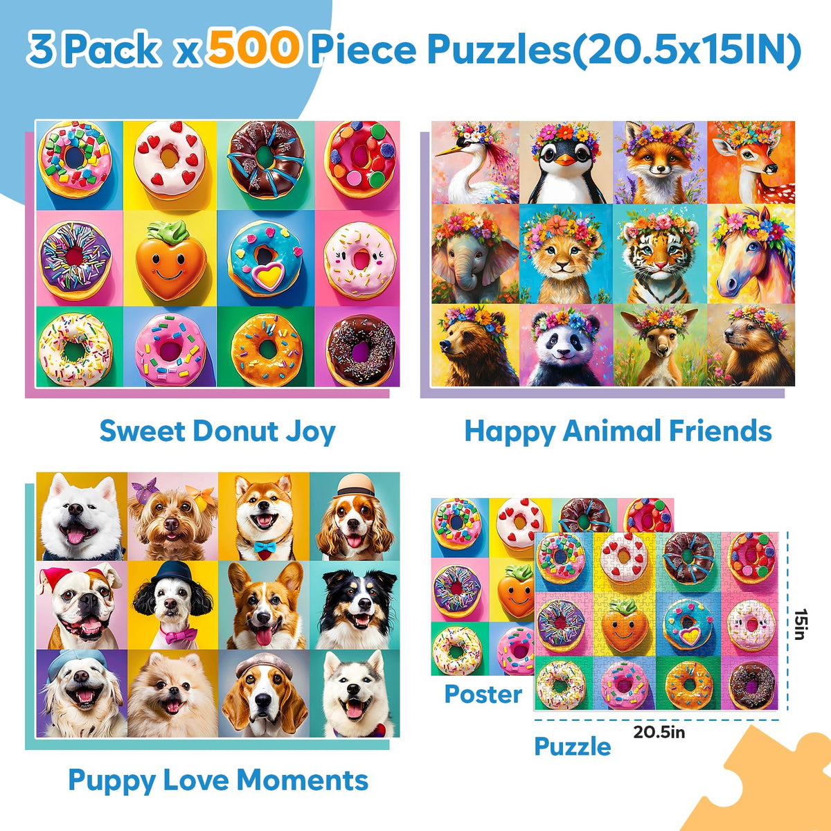 Bractowa wild animals puzzle: vivid wildlife scene for calm, focused leisure.