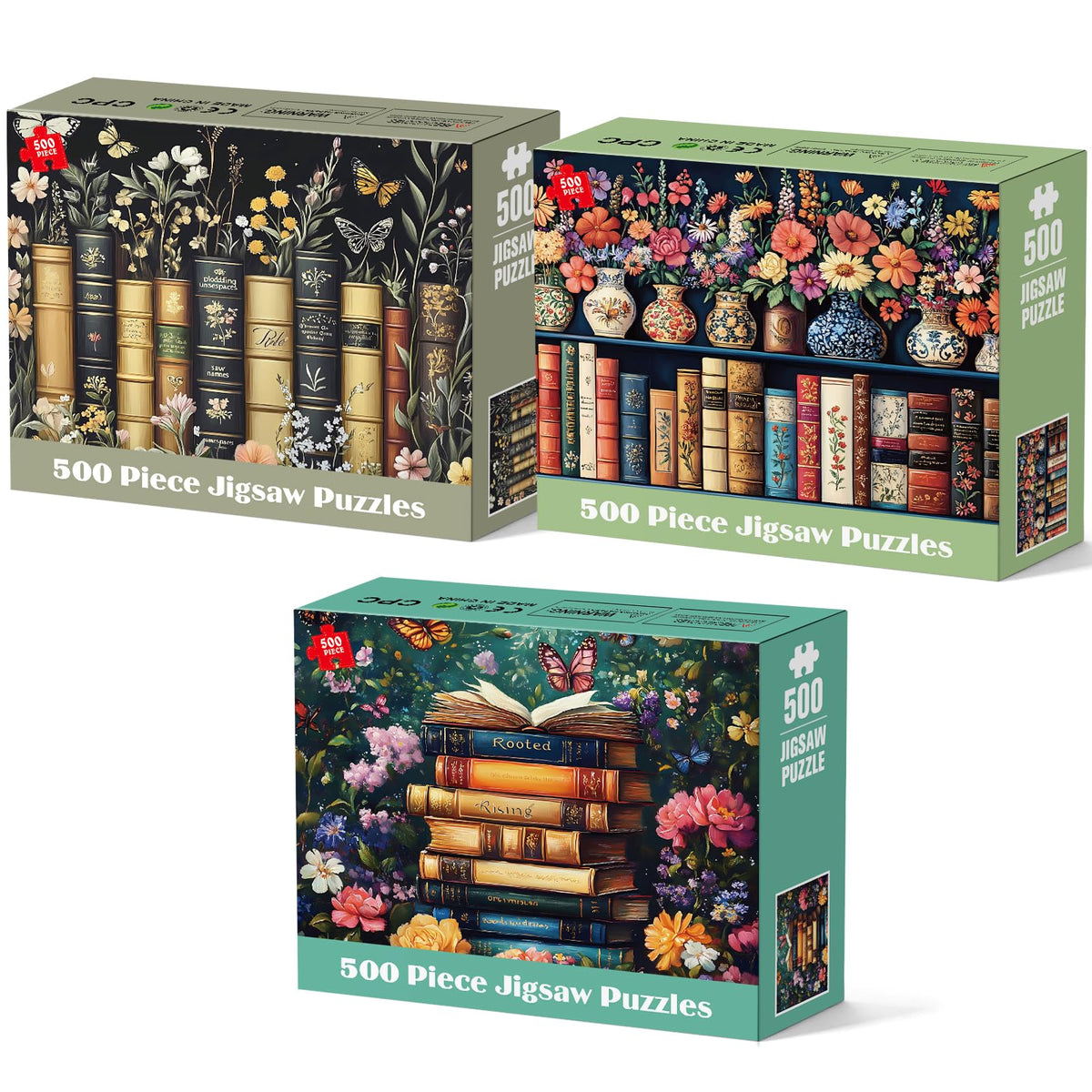 Bractowa wildflower puzzles cover image showing vintage floral art for mindful evenings