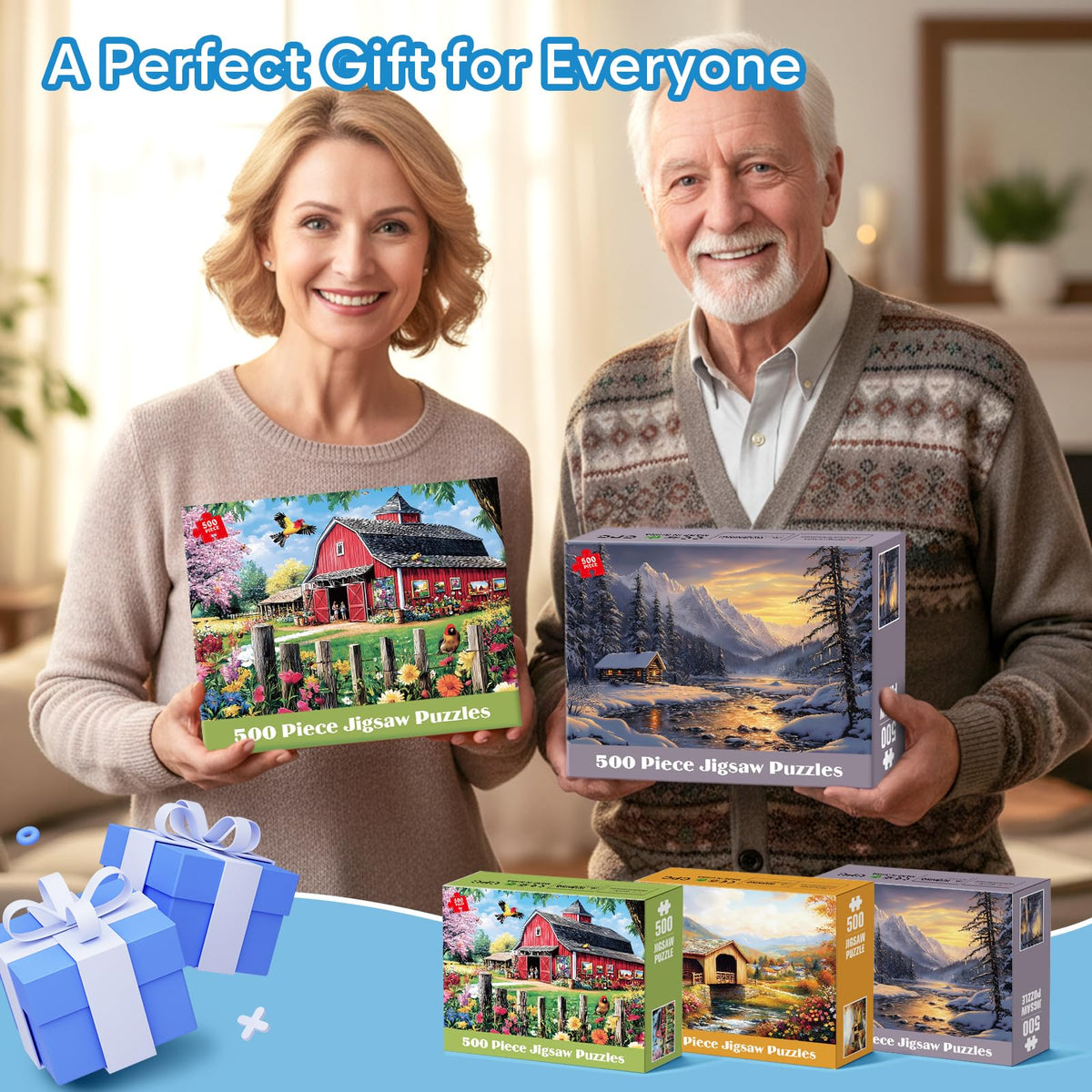 Bractowa Winter 500-piece puzzle captures crisp scenes for mindful quiet time.