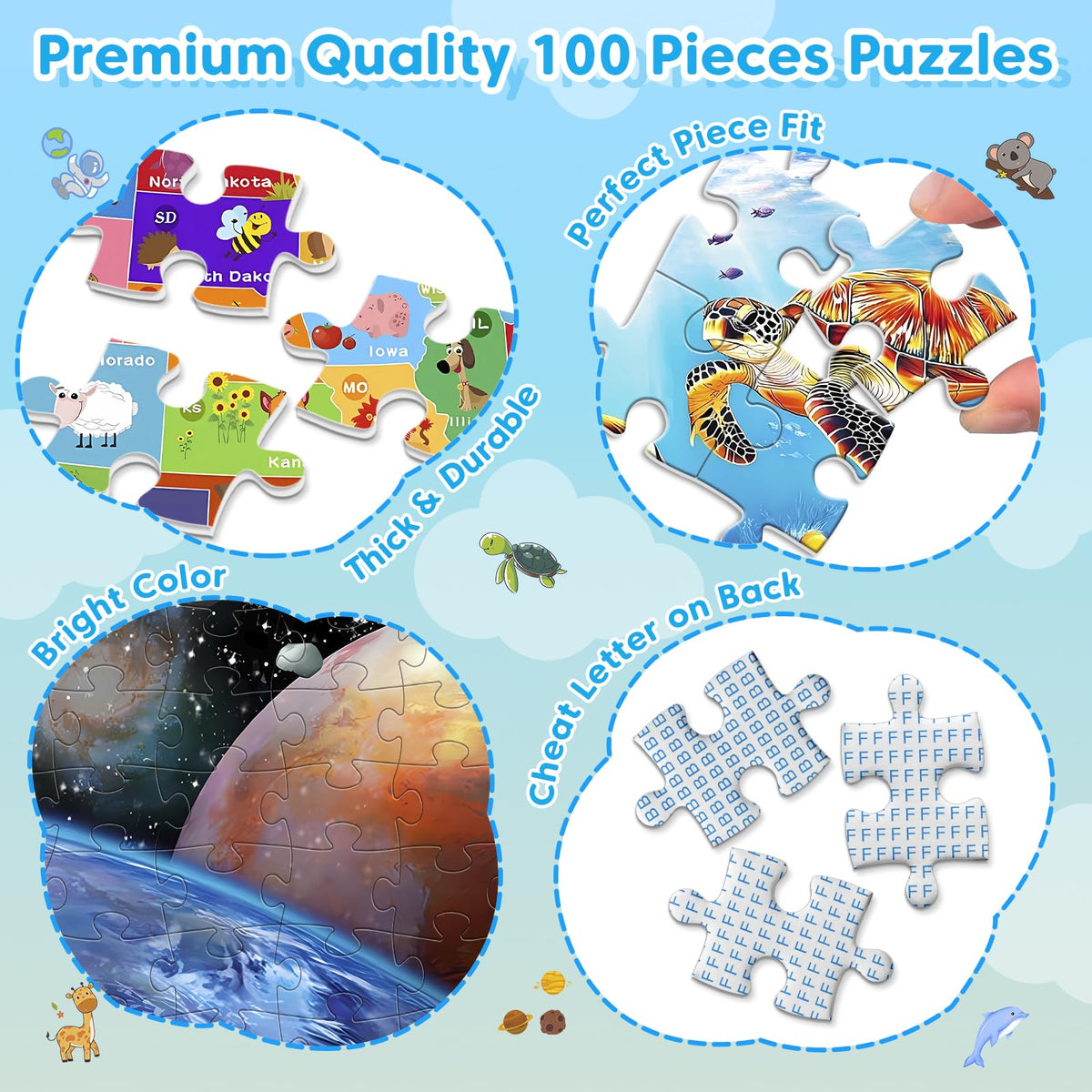 Bractowa World Animals puzzle celebrates biodiversity and boosts problem solving in kids.