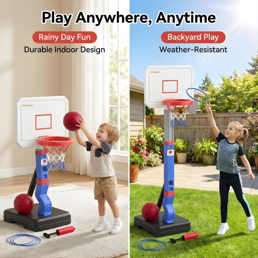 BRAGZO portable lightweight hoop for on-the-go play.