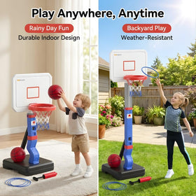 BRAGZO portable lightweight hoop for on-the-go play.