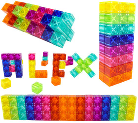 BrainSpark 48pcs translucent digitblocks ready for open-ended construction and STEM play