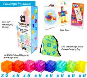 BrainSpark clear magnetic cubes 2.2 cm ideal for gripping and stacking