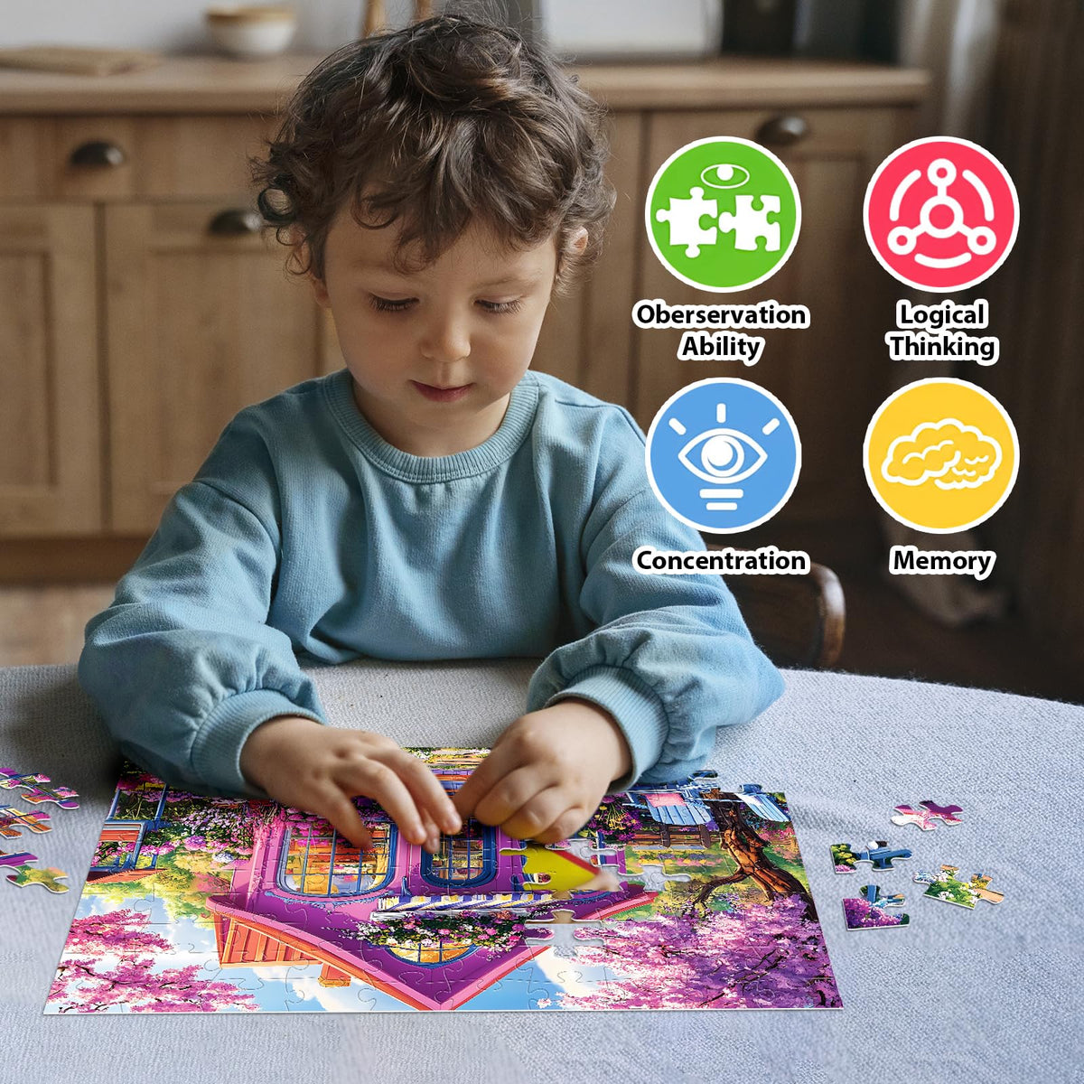 BraniacBits four-pack puzzle boxes, neatly organized for gifting and storage