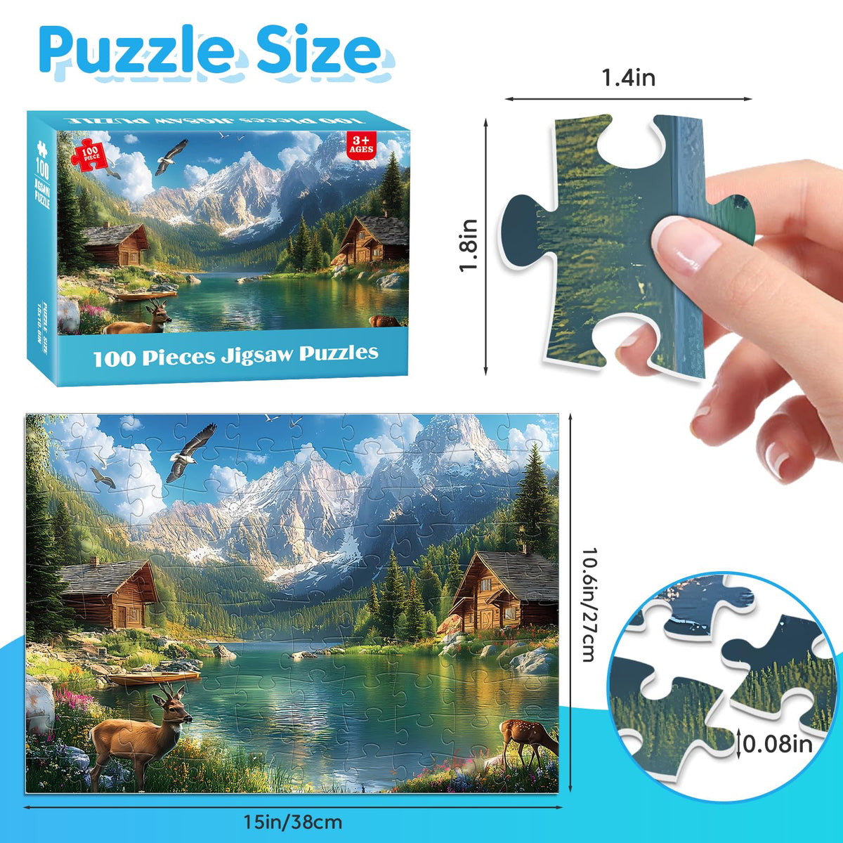 BraniacBits autumn seasonal puzzle, large pieces and sturdy cardboard