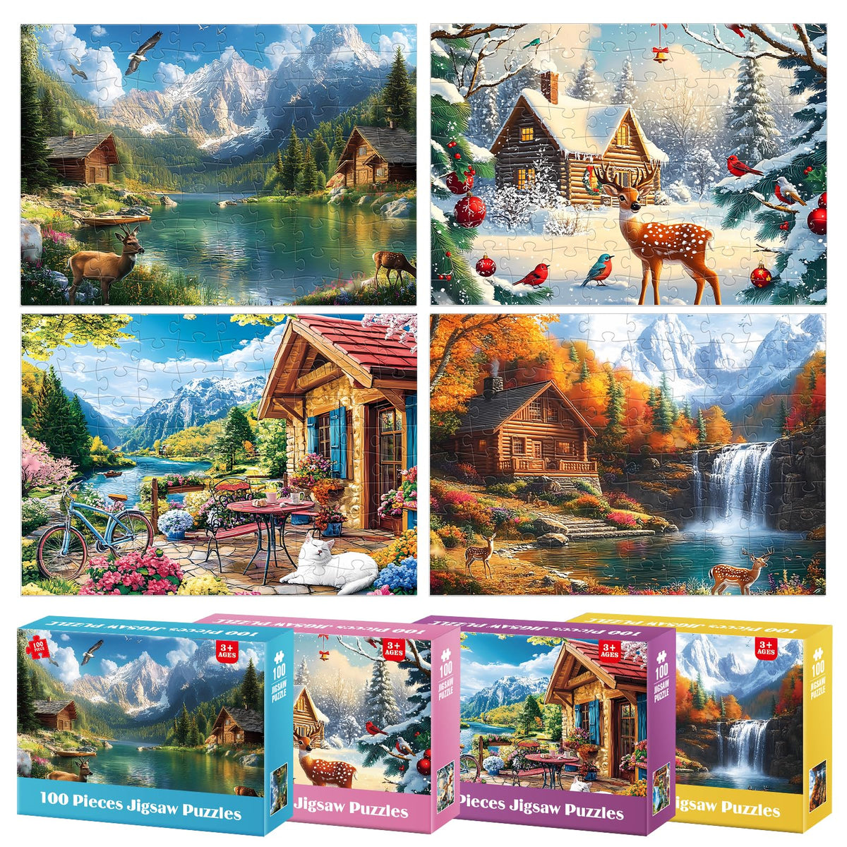 BraniacBits summer seasonal puzzle, vivid colors for shared activity