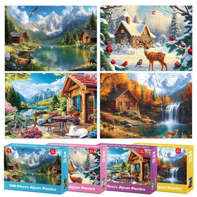 BraniacBits summer seasonal puzzle, vivid colors for shared activity