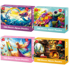 BraniacBits Mermaid Unicorn puzzle image promotes color recognition and focus during play.