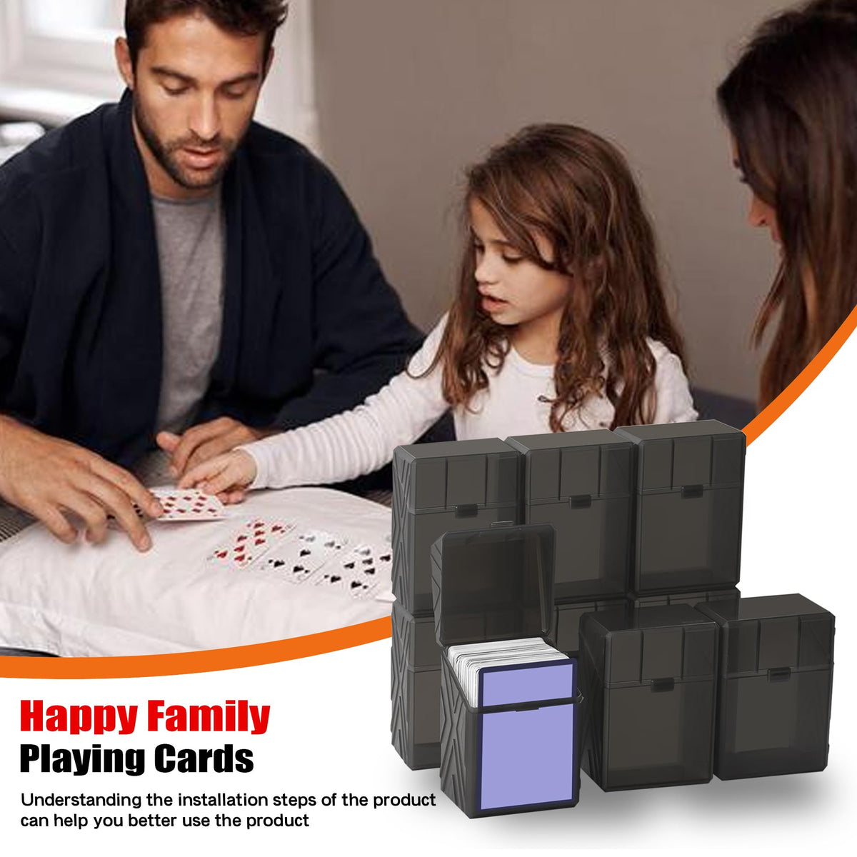 Brappo black 9-pack deck box for organized game nights.