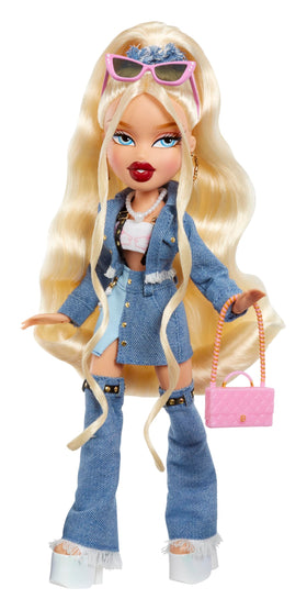 Bratz Alwayz Cloe denim leg warmers add bold layering