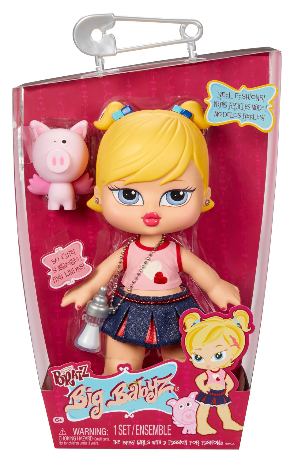 Bratz Big Babyz Cloe front view with poseable joints for playful posing