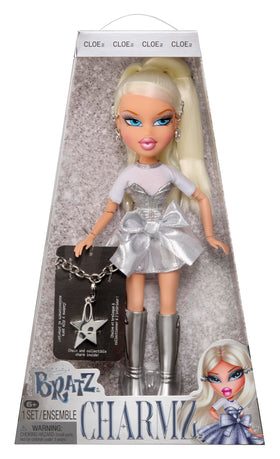 Bratz Charmz Cloe in chrome dress and bow for customizable style