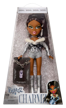 Bratz Charmz Sasha chrome jacket with white faux-fur for luxe style
