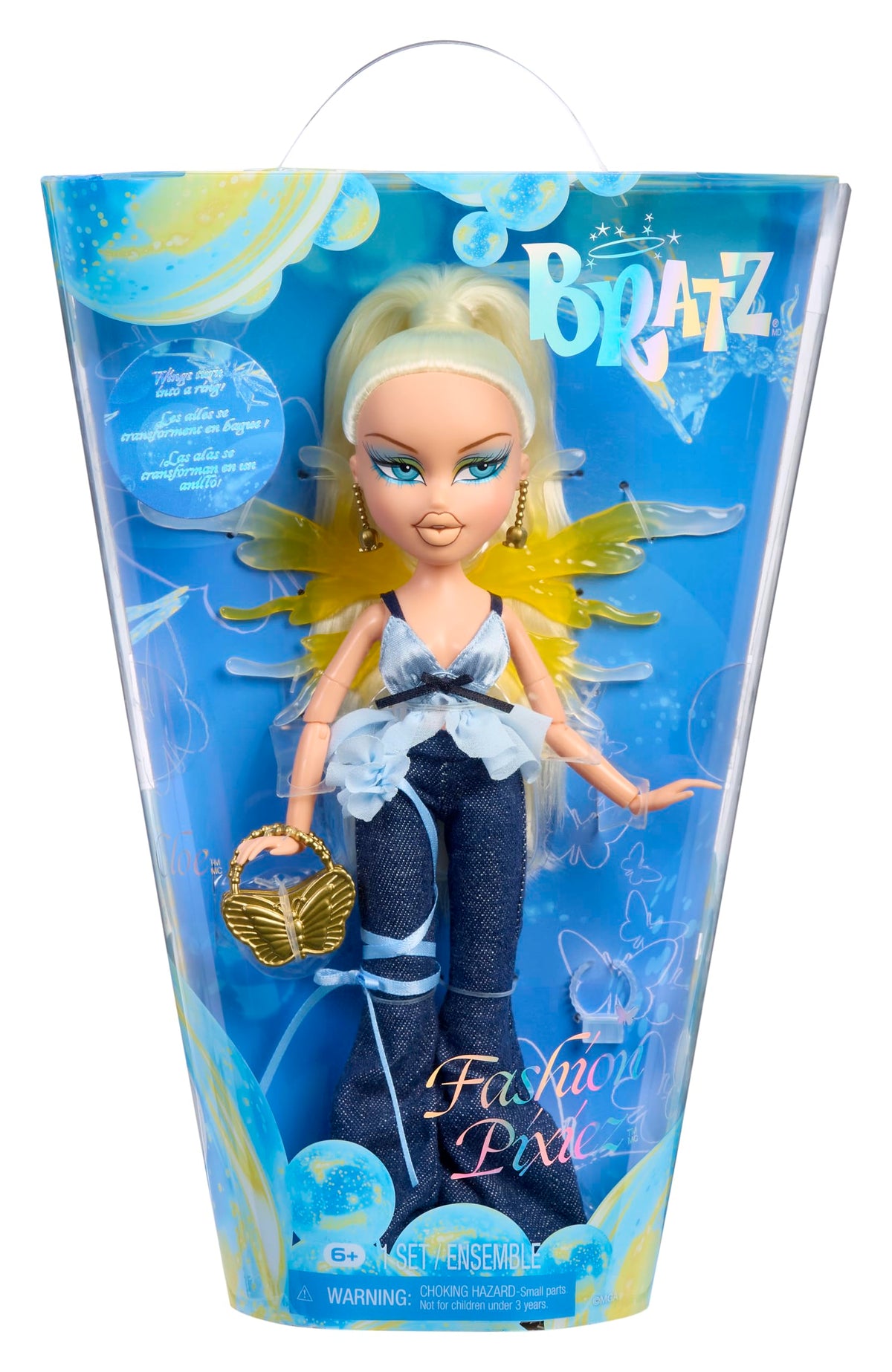 Bratz Fashion Pixiez Cloe wings ring: wings transform into a wearable ring for imaginative play.