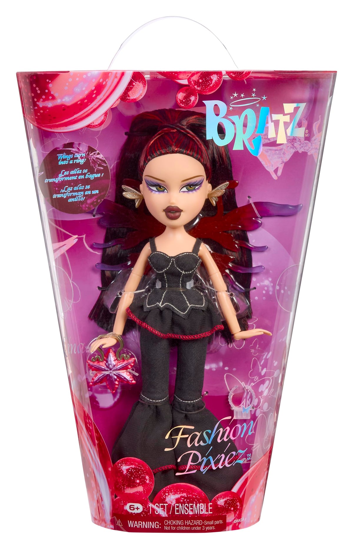 Bratz Fashion Pixiez Lina with wings that transform into a wearable ring for style