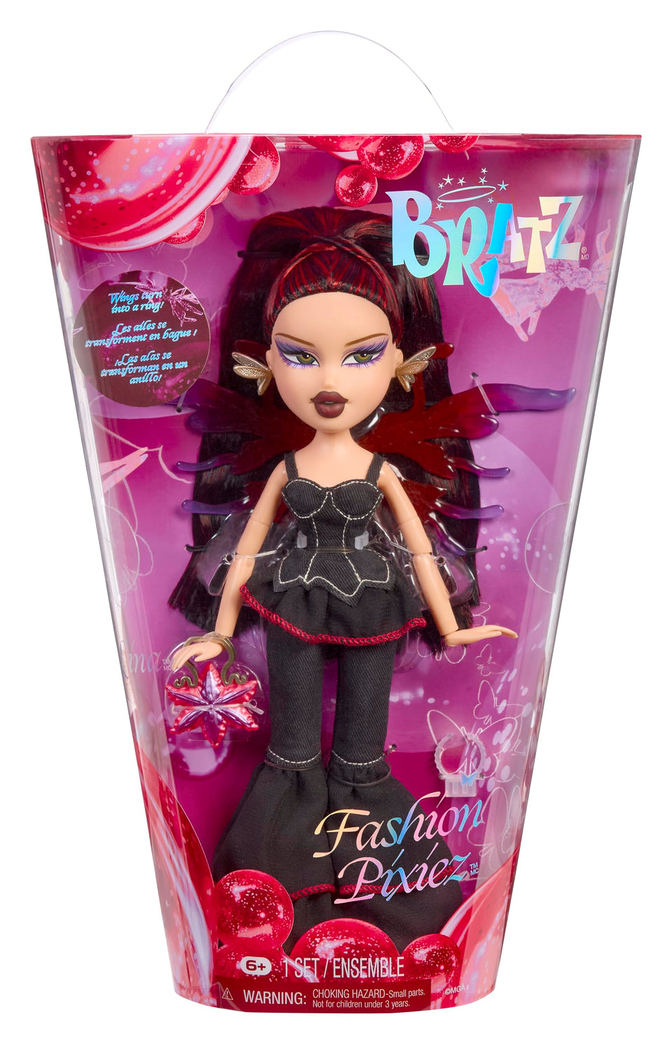 Bratz Fashion Pixiez Lina with wings that transform into a wearable ring for style