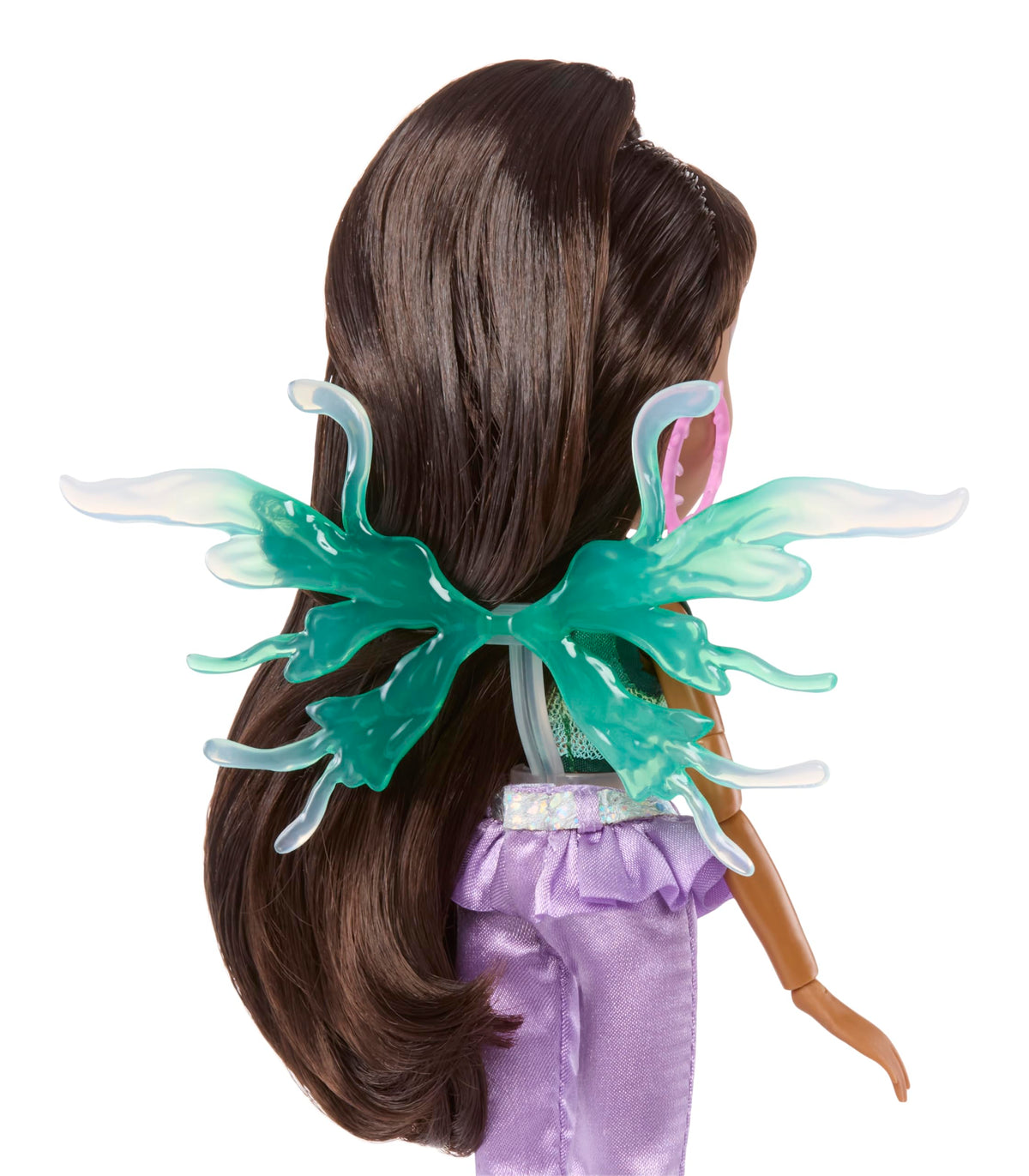 Bratz Fashion Pixiez Sasha green wings with purple highlights.