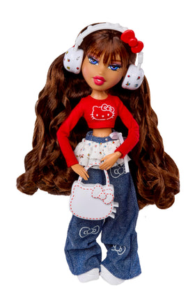 Doll stand helps pose and showcase Yasmin confidently.