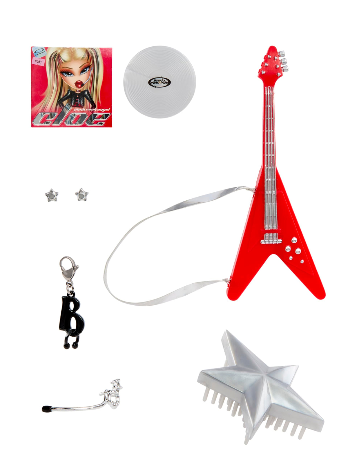 Bratz Pop Starz Cloe makeup with bold red lips and smoky eyes