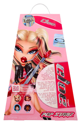 Bratz Pop Starz packaging display with Bratz art