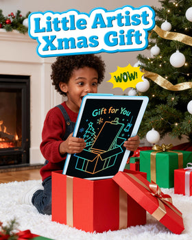 Bravokids 20-inch LCD writing tablet blue lock feature saves artwork before erasing