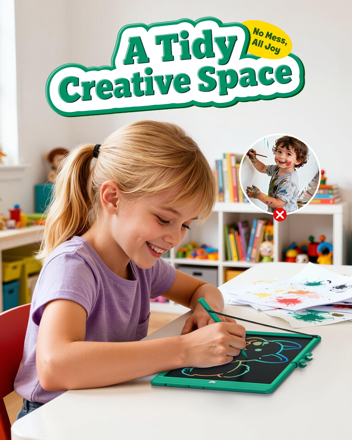 Bravokids color LCD fosters screen-free creativity for kids