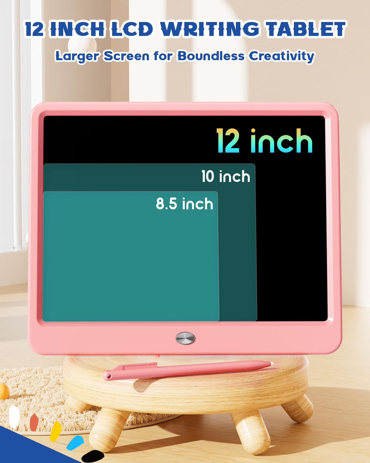 Bravokids doodle board with easy erase for quick restart.