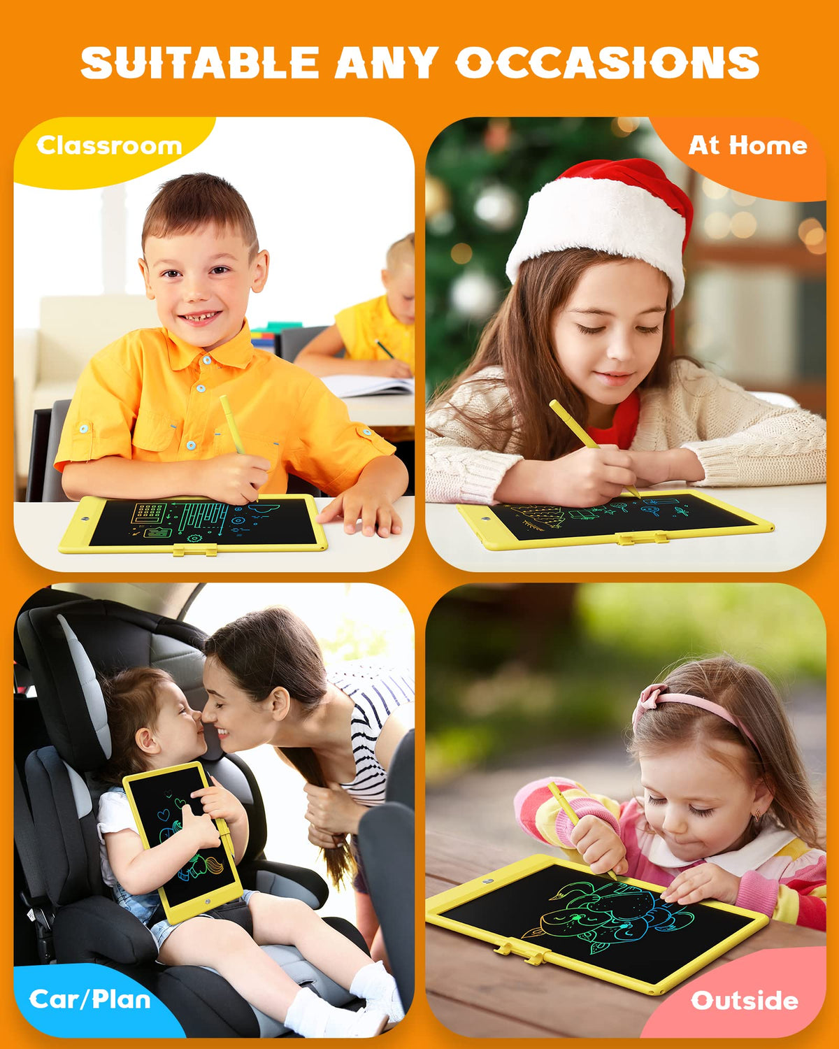 Bravokids easy erase and lock feature for quick cleaning and saving work.
