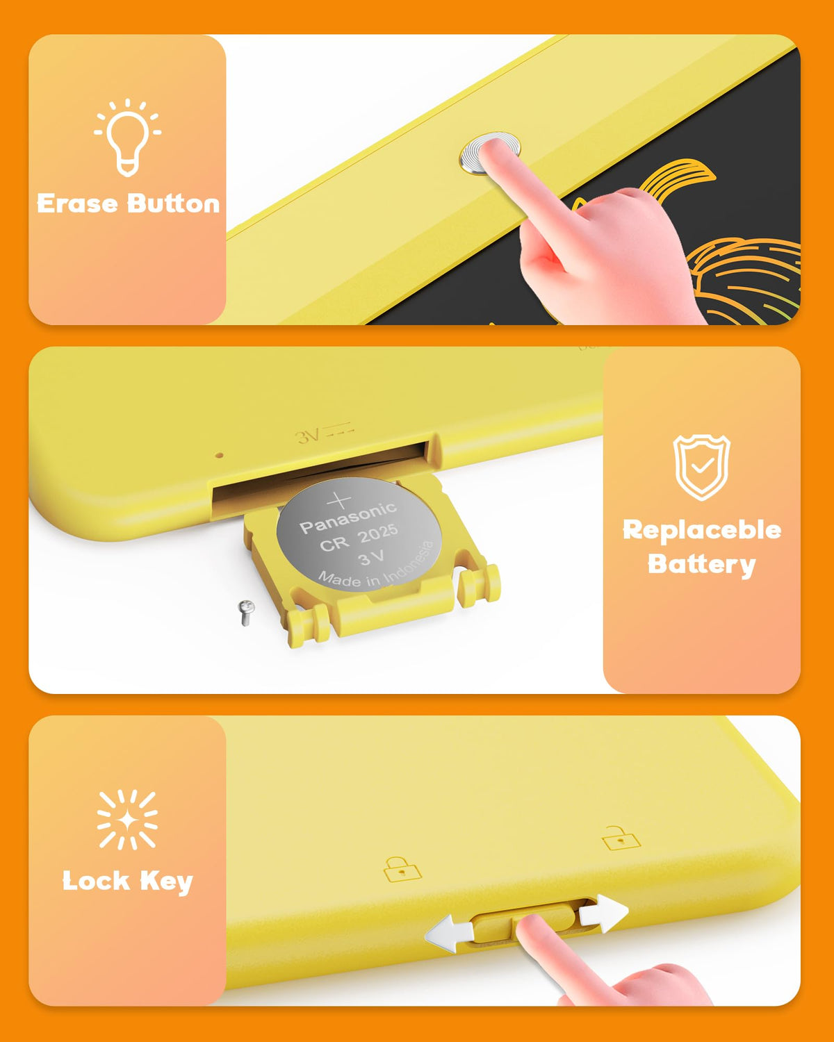 Bravokids educational toy for kids highlighting safe, glare-free color screen.