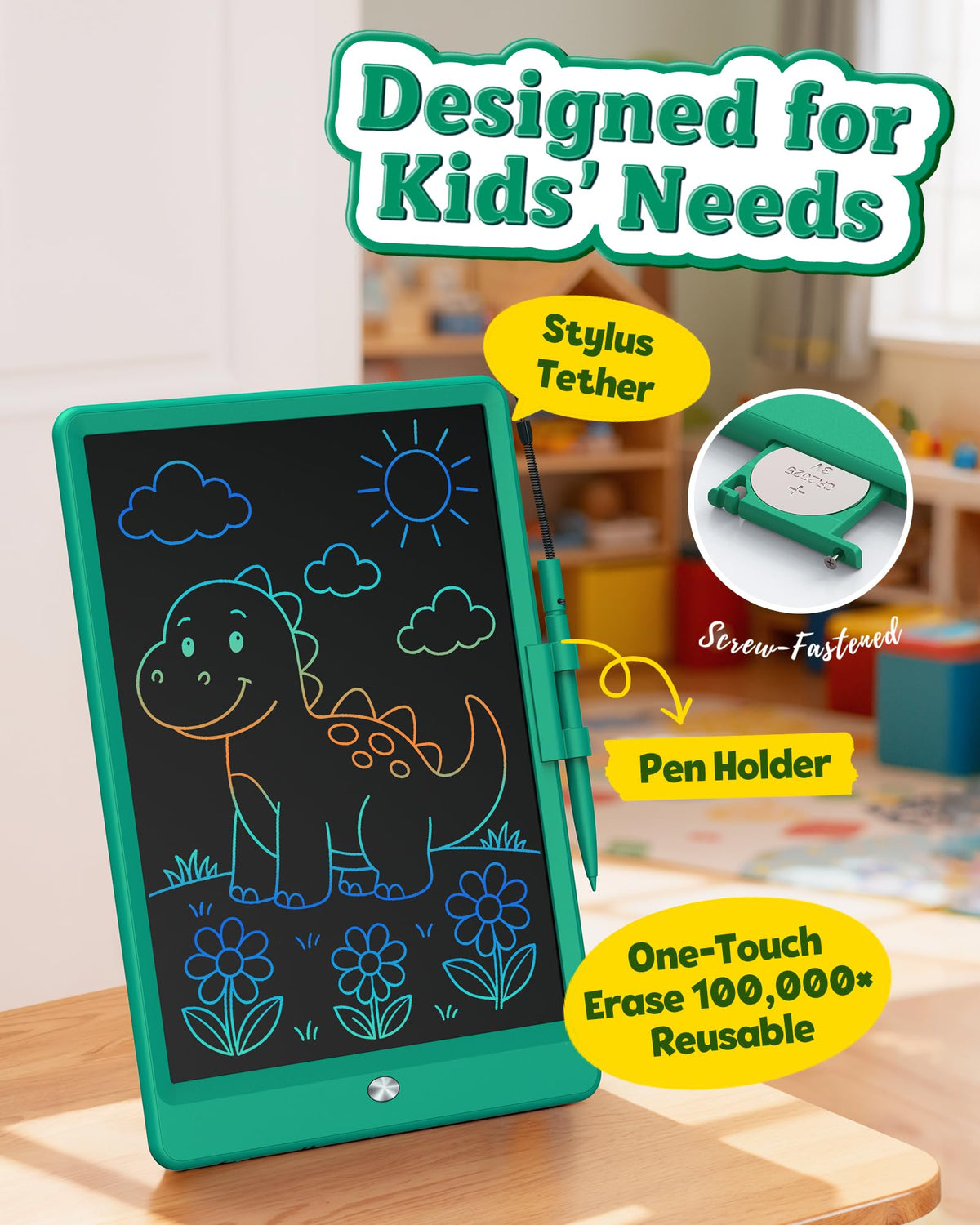 Bravokids lightweight 150g portable tablet fits in a school bag
